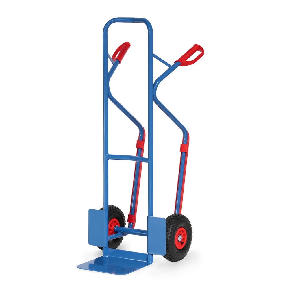 Číslo obrázka výrobku 1: Stohovací vozík fetra®, nosnosť 300 kg, nakladacia plocha š × h 320 × 250 mm, s lyžinami, vzduchové pneumatiky