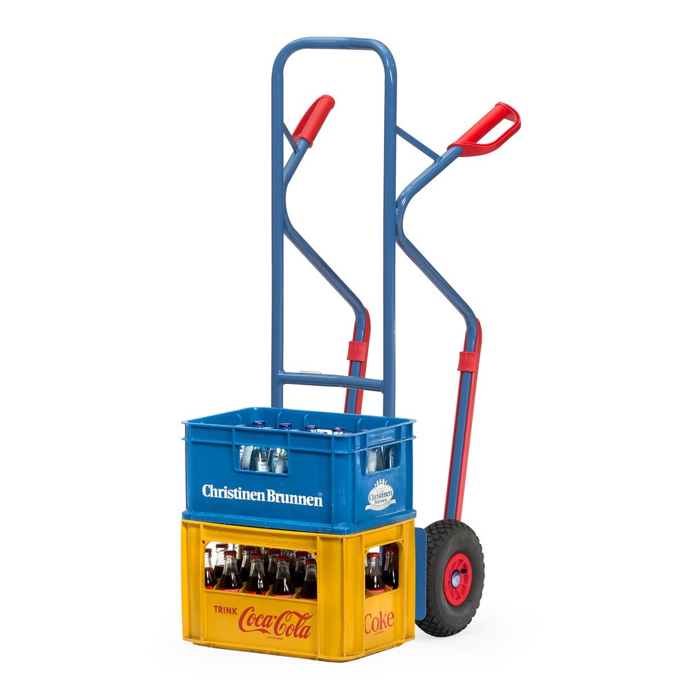 Číslo obrázka výrobku 2: Stohovací vozík fetra®, nosnosť 300 kg, nakladacia plocha š × h 320 × 250 mm, s lyžinami, vzduchové pneumatiky