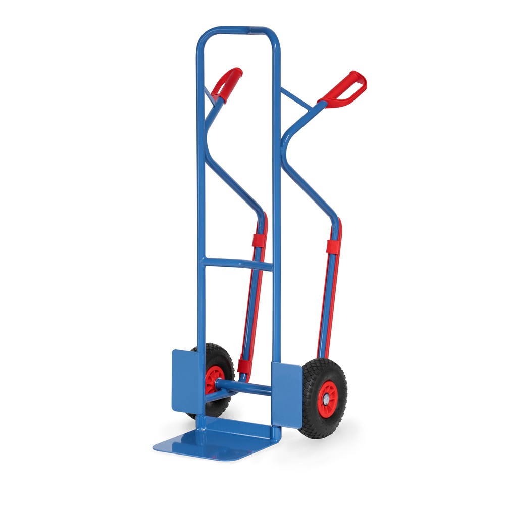 Obrázok výrobku: Stohovací vozík fetra®, nosnosť 300 kg, nakladacia plocha š × h 320 × 250 mm s lyžinami, PU pneumatiky