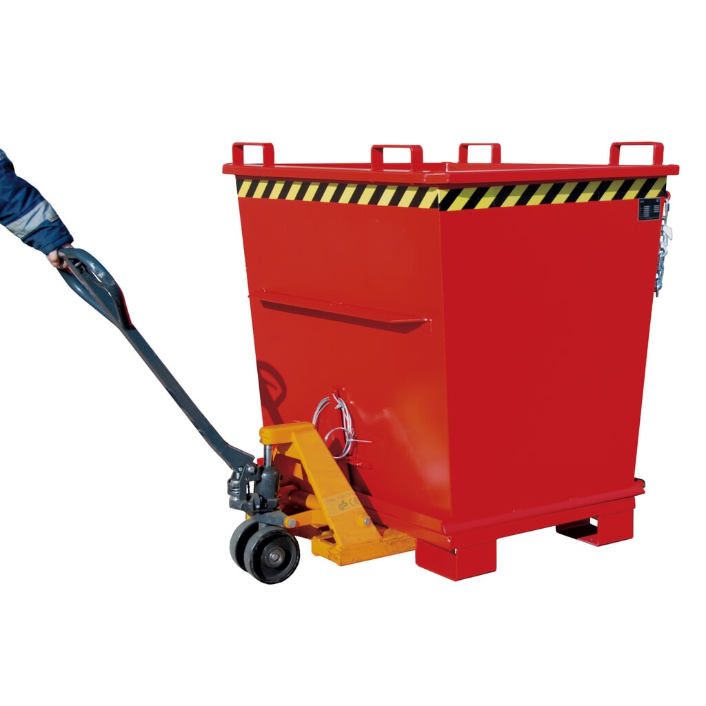 Bauer® Stohovateľný zásobník s výklopným dnom, lakovaný, objem 0,7 m³, RAL 2000 žltooranžová Číslo obrázka výrobku 5: Bauer® Stohovateľný zásobník s výklopným dnom, lakovaný, objem 0,7 m³, RAL 2000 žltooranžová