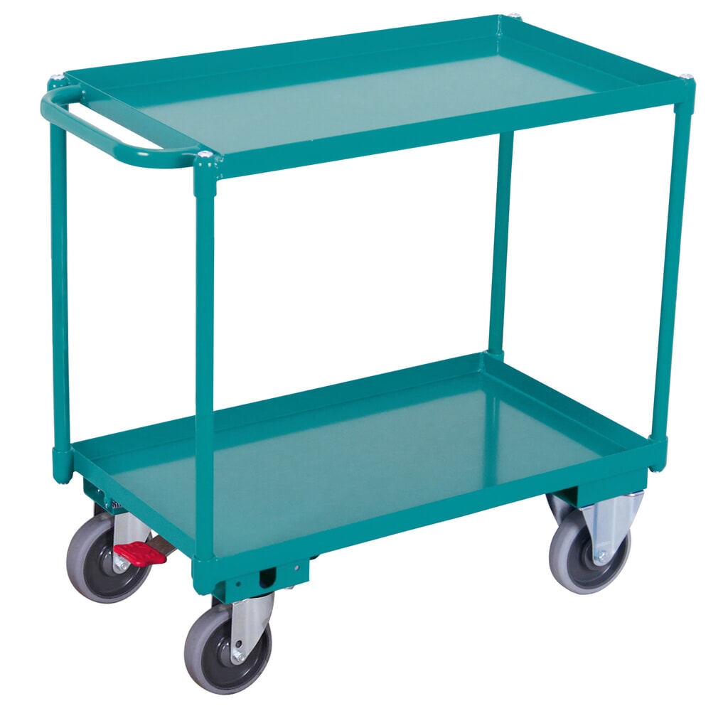 Obrázok výrobku: Stolový vozík Ameise®, s olejom odolnými vane, 2 úrovne 846 x 496 mm