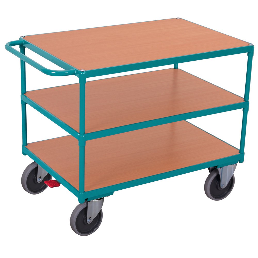 Číslo obrázka výrobku 1: Stolový vozík Ameise®, vodorovný oblúk, 3 etáže à 1000 x 700 mm, nosnosť 500 kg