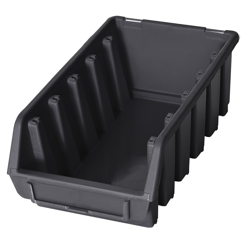 Obrázok výrobku: Súprava prehľadných skladovacích boxov HEMMDAL L, v × š × h 75 × 116 × 212 mm, čierna, 24 ks/balenie