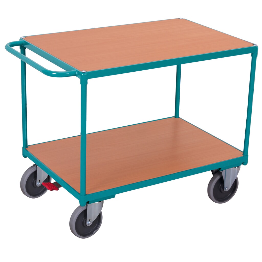 Ťažký stolový vozík Ameise®, 2 úrovne 850 x 500 mm Obrázok výrobku: Ťažký stolový vozík Ameise®, 2 úrovne 850 x 500 mm