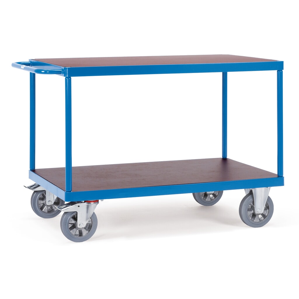 Obrázok výrobku: Stolový vozík fetra®, nosnosť 1 200 kg, 2 úrovne 1 600 x 800 mm