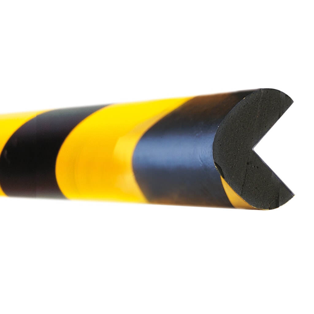 Číslo obrázka výrobku 1: Ochrana proti nárazu pre hrany MORAVIA, magnetická, polkruhová, v × š 30 × 30 mm, dĺžka 1 m