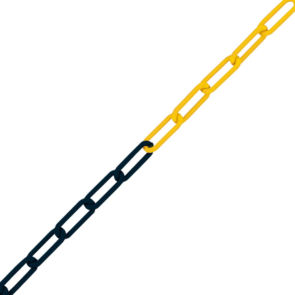 Uzatváracia reťaz, nylon, hrúbka 6 mm, dĺžka 50 m, čierna/žltá Obrázok výrobku: Uzatváracia reťaz, nylon, hrúbka 6 mm, dĺžka 50 m, čierna/žltá