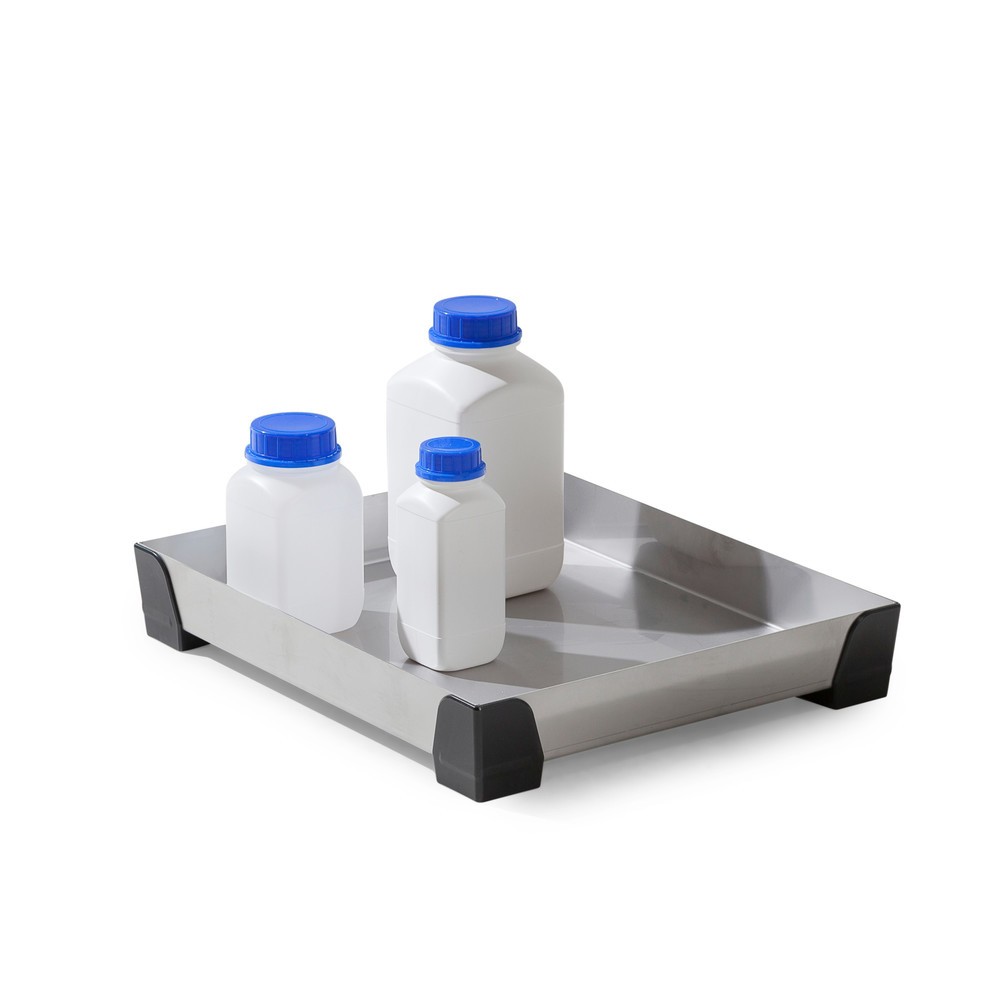 Obrázok výrobku: Vaňa na malé nádoby z nehrdzavejúcej ocele, záchytný objem 15 l