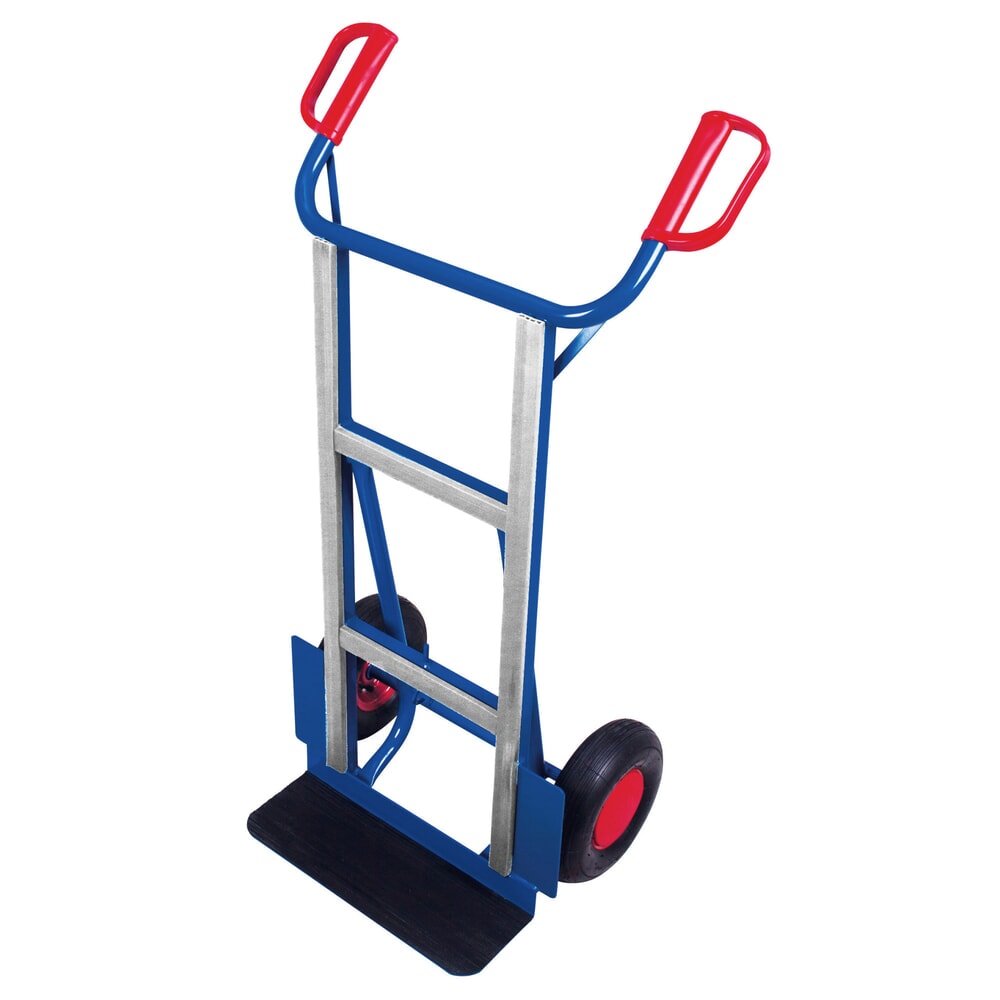 Obrázok výrobku: VARIOfit® Táčky na zariadenie z ocele, nosnosť 250 kg, nakladacia plocha Š x H 450 x 150 mm, vzduchové pneumatiky, enciánová modrá