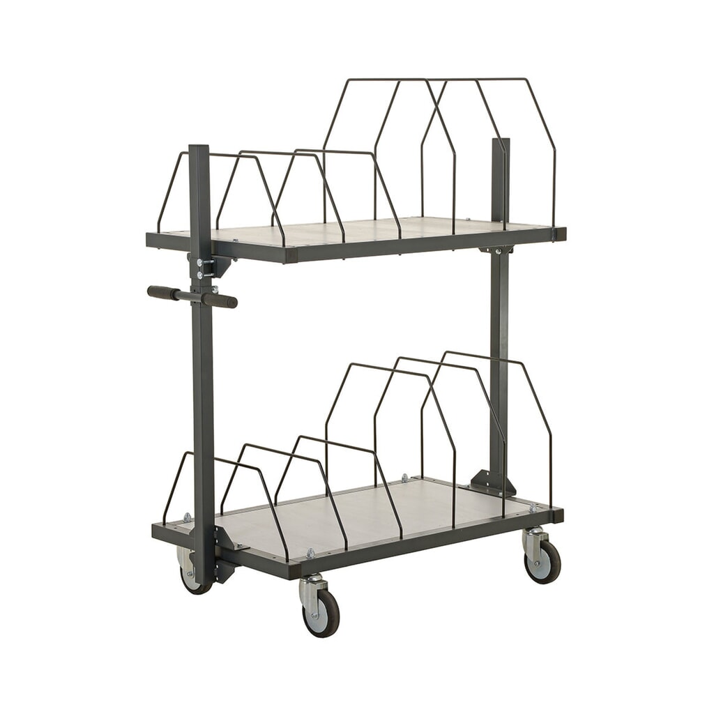 Vozík na kartónové obaly s madlom, 2 úrovne, V x Š x H 1,260 x 1,015 x 600 mm Číslo obrázka výrobku 3: Vozík na kartónové obaly s madlom, 2 úrovne, V x Š x H 1,260 x 1,015 x 600 mm