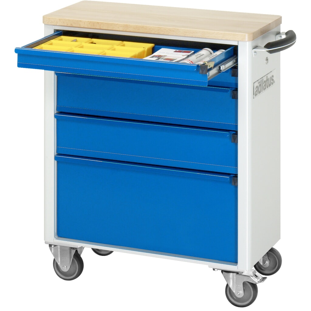 Vozík na náradie RAU série 700, v × š × h 860 × 700 × 350 mm, 5 zásuv. 2 × 65, 2 × 130, 1 × 260 mm, buková pracovná doska Obrázok výrobku: Vozík na náradie RAU série 700, v × š × h 860 × 700 × 350 mm, 5 zásuv. 2 × 65, 2 × 130, 1 × 260 mm, buková pracovná doska