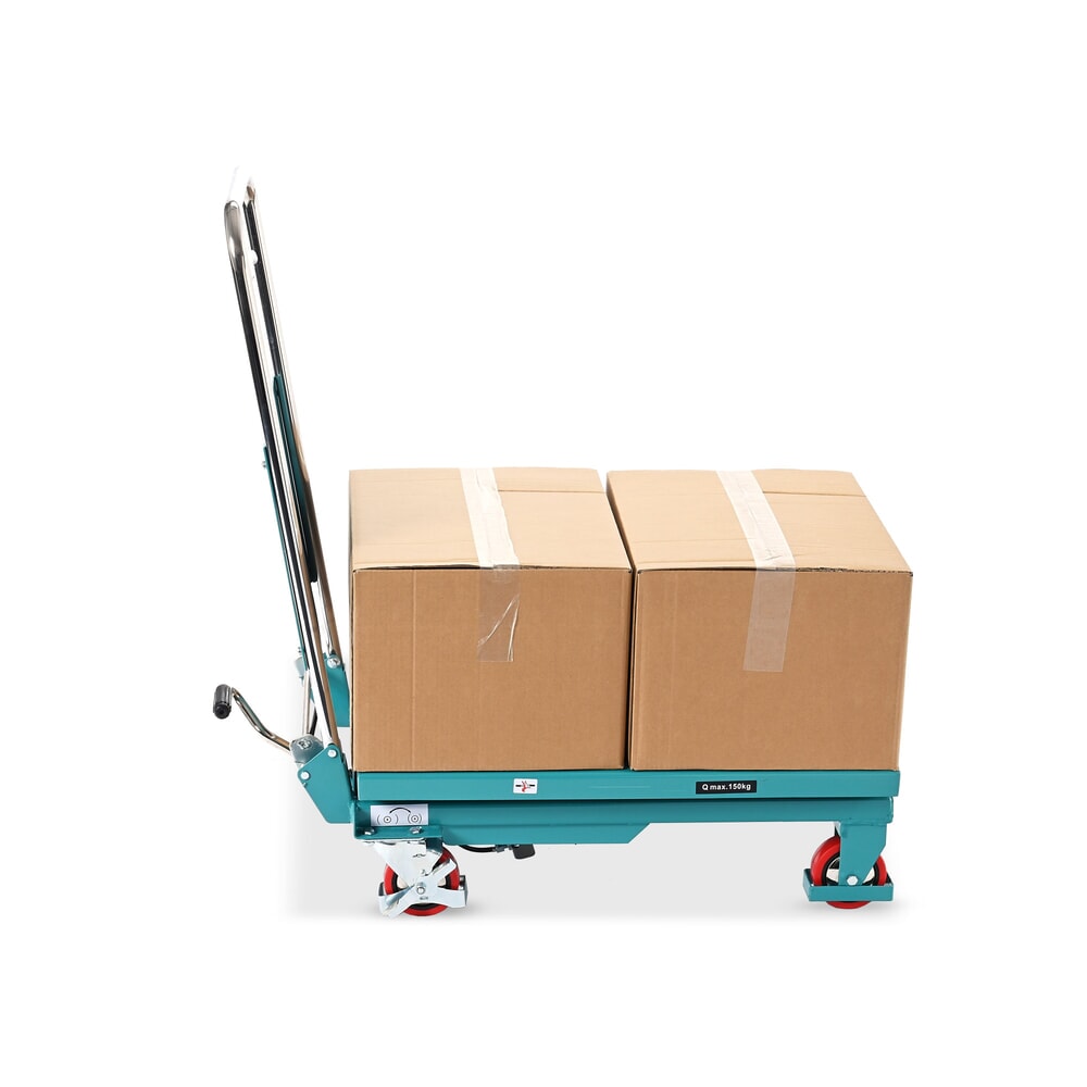 Číslo obrázka výrobku 5: Vozík s nožnicovým zdvíhacím stolom Ameise®, sklápacie držadlo, nosnosť 150 kg, à 700 x 450 mm