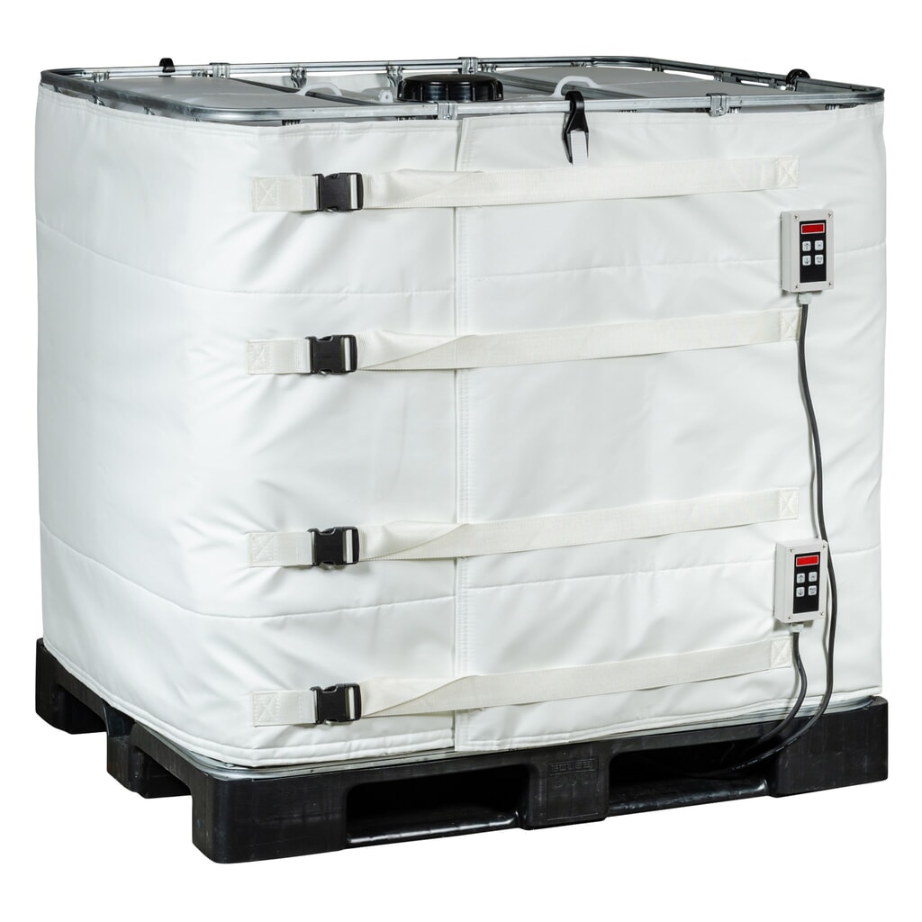 Vyhrievacia manžeta Kuhlmann pre kontajner IBC pre potravinársky a farmaceutický priemysel, 1 000 l, 2 digitálne regulátory, 0 – 90 ºC, 230 V, 2× 1 000 W, d × v 4 400 × 1 000 mm Obrázok výrobku: Vyhrievacia manžeta Kuhlmann pre kontajner IBC pre potravinársky a farmaceutický priemysel, 1 000 l, 2 digitálne regulátory, 0 – 90 ºC, 230 V, 2× 1 000 W, d × v 4 400 × 1 000 mm