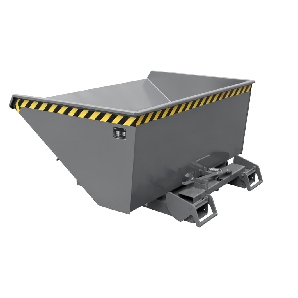 Číslo obrázka výrobku 4: Bauer® Sklápacia nádrž s automatickým valcovacím mechanizmom, nosnosť 1 500 kg, lakovaná, objem 1,2 m³, RAL 3000 ohnivá červená