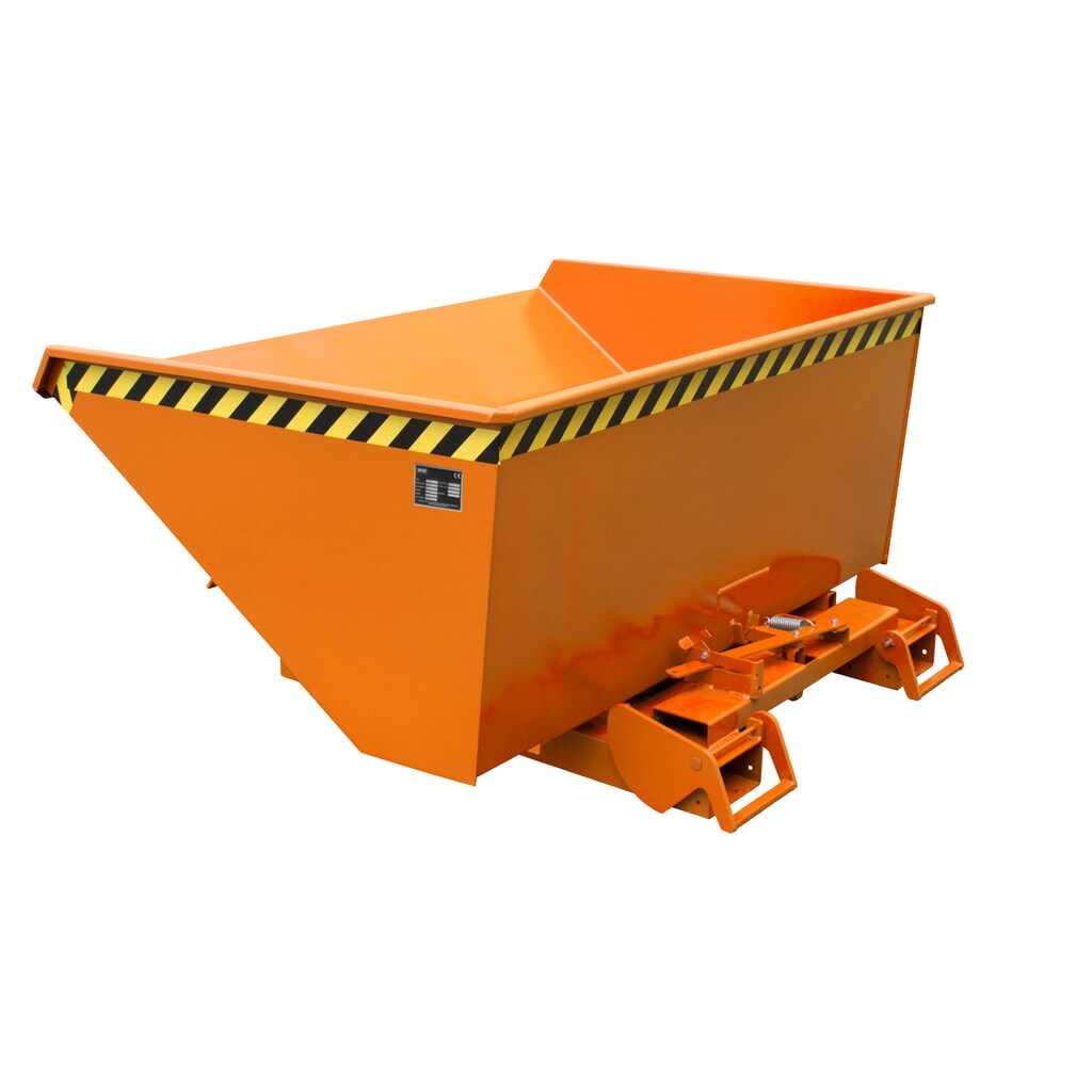 Číslo obrázka výrobku 5: Bauer® Sklápacia nádrž s automatickým valcovacím mechanizmom, nosnosť 1 500 kg, lakovaná, objem 1,2 m³, RAL 3000 ohnivá červená