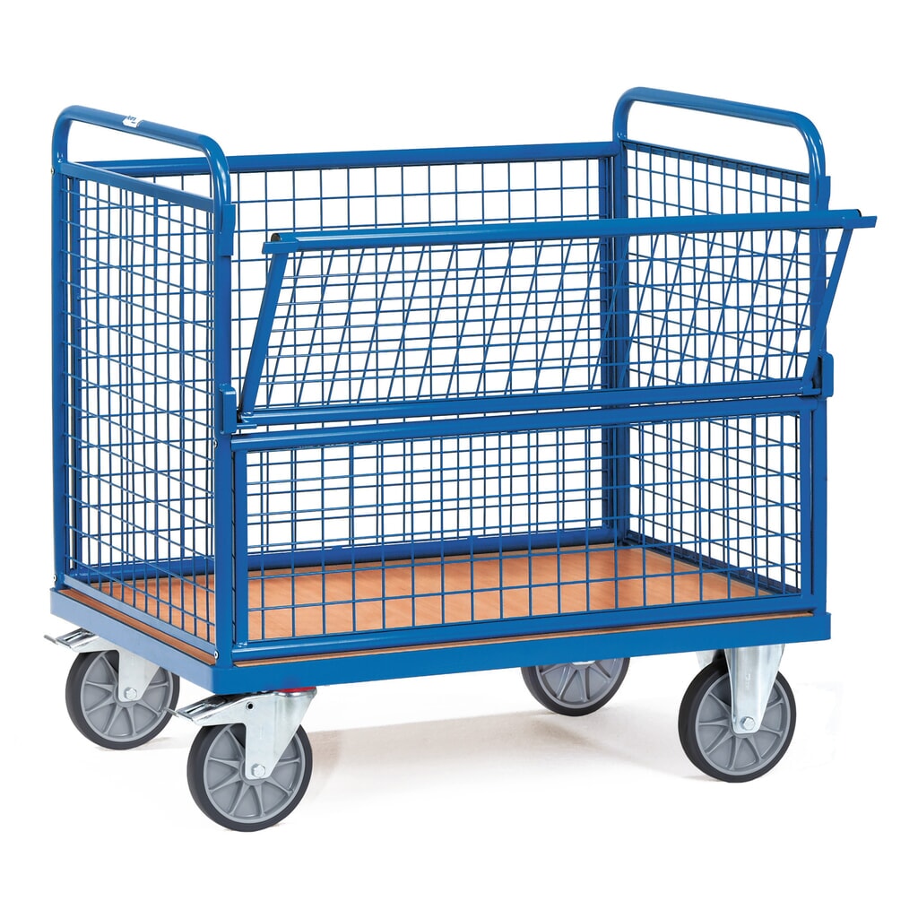 Číslo obrázka výrobku 1: vyklápací skip fetra® so stenami z drôteného pletiva, ložná plocha 1 000 x 700 mm
