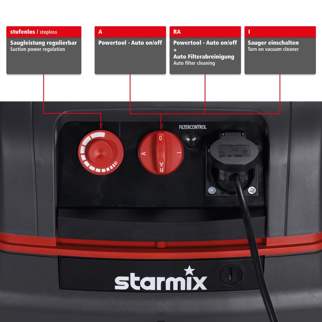 Číslo obrázka výrobku 4: Vysávač na mokrý/suchý starmix Compact, trieda prachu L, 1 600 W