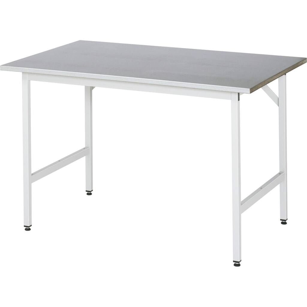 Výškovo nastaviteľný pracovný stôl RAU série TOM, v × š × h 800 – 850 × 1 250 × 800 mm, pracovná doska s plechovým povrchom z nehrdzavejúcej ocele Číslo obrázka výrobku 1: Výškovo nastaviteľný pracovný stôl RAU série TOM, v × š × h 800 – 850 × 1 250 × 800 mm, pracovná doska s plechovým povrchom z nehrdzavejúcej ocele
