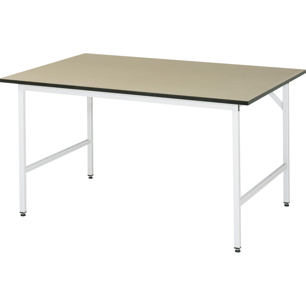 Obrázok výrobku: Výškovo nastaviteľný pracovný stôl RAU série JERRY, v × š × h 800 – 850 × 1 500 × 1 000 mm, pracovná doska z MDF