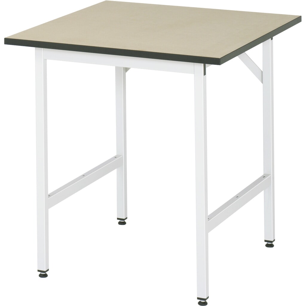 Číslo obrázka výrobku 1: Výškovo nastaviteľný pracovný stôl RAU série JERRY, v × š × h 800 – 850 × 750 × 800 mm, pracovná doska z MDF