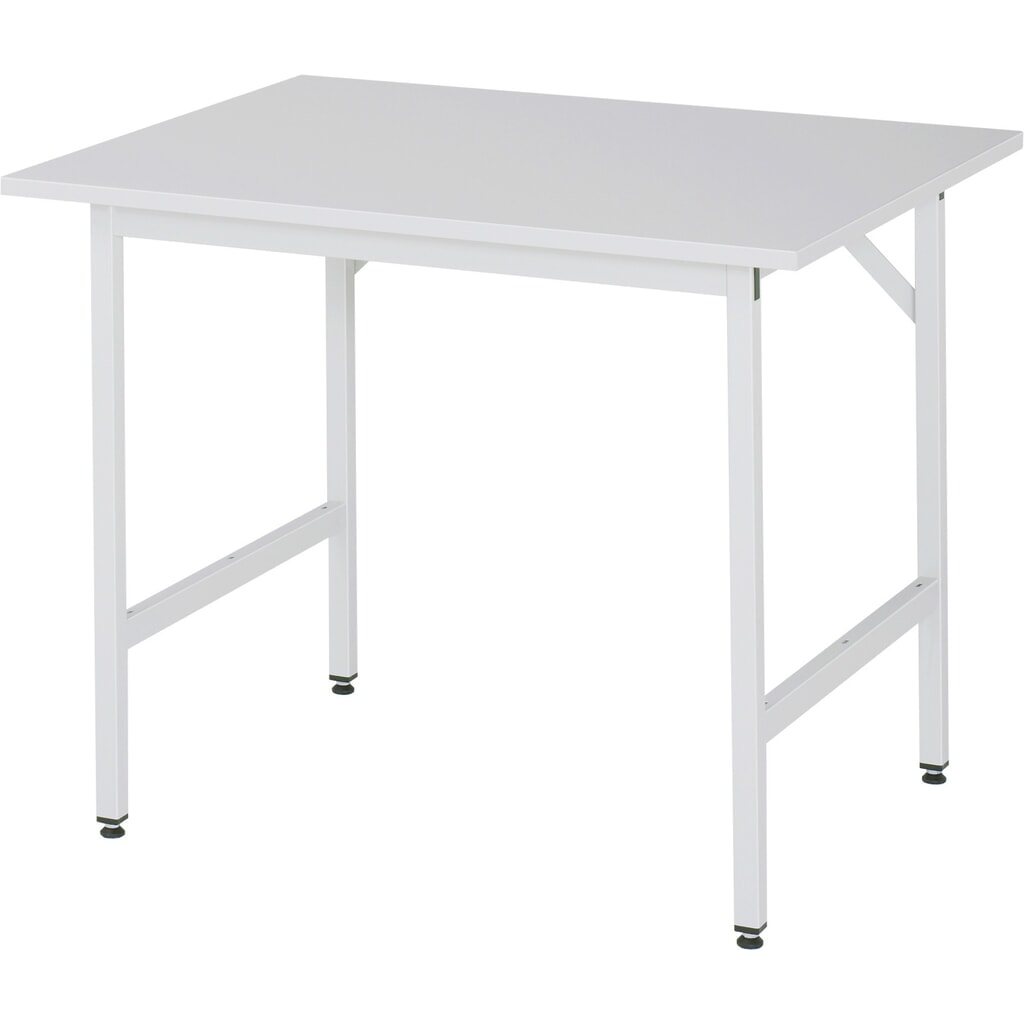 Číslo obrázka výrobku 1: Výškovo nastaviteľný pracovný stôl RAU série TOM, v × š × h 800 – 850 × 1 000 × 800 mm, pracovná doska s EGB melamínovým povrchom