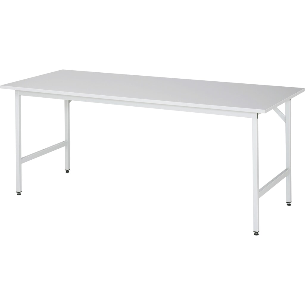 Výškovo nastaviteľný pracovný stôl RAU série TOM, v × š × h 800 – 850 × 2 500 × 800 mm, pracovná doska s EGB melamínovým povrchom Obrázok výrobku: Výškovo nastaviteľný pracovný stôl RAU série TOM, v × š × h 800 – 850 × 2 500 × 800 mm, pracovná doska s EGB melamínovým povrchom