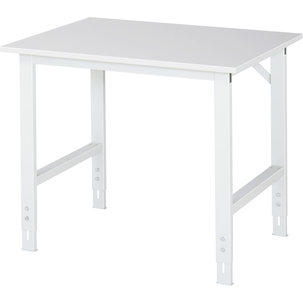 Výškovo nastaviteľný pracovný stôl RAU série TOM, v × š × h 760 – 1 080 × 1 000 × 800 mm, pracovná doska s povrchom z melamínovej živice Obrázok výrobku: Výškovo nastaviteľný pracovný stôl RAU série TOM, v × š × h 760 – 1 080 × 1 000 × 800 mm, pracovná doska s povrchom z melamínovej živice