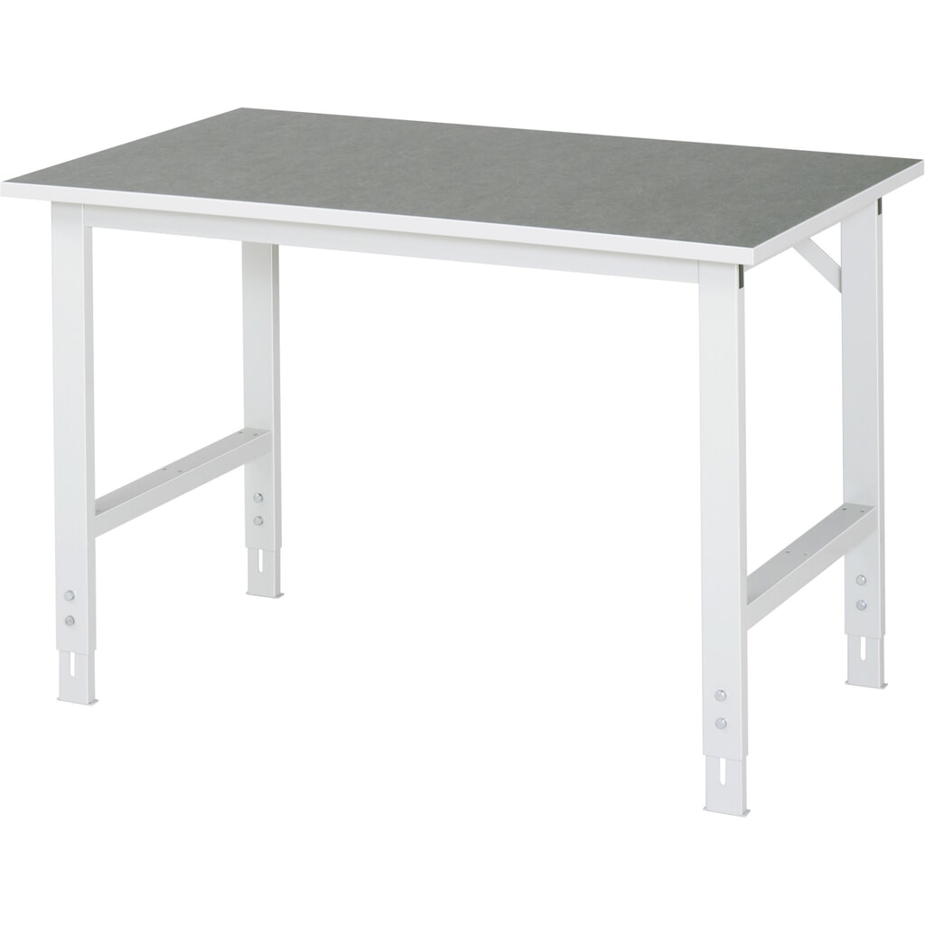 Výškovo nastaviteľný pracovný stôl RAU série TOM, v × š × h 760 – 1 080 × 1 250 × 800 mm, pracovná doska s linoleovým/univerzálnym povrchom Číslo obrázka výrobku 1: Výškovo nastaviteľný pracovný stôl RAU série TOM, v × š × h 760 – 1 080 × 1 250 × 800 mm, pracovná doska s linoleovým/univerzálnym povrchom