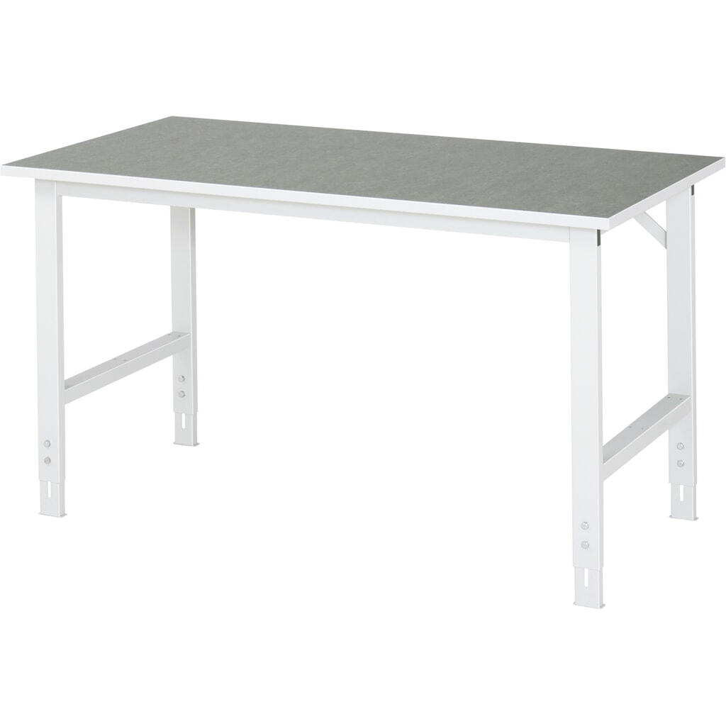Výškovo nastaviteľný pracovný stôl RAU série TOM, v × š × h 760 – 1 080 × 1 500 × 800 mm, pracovná doska s linoleovým/univerzálnym povrchom Číslo obrázka výrobku 1: Výškovo nastaviteľný pracovný stôl RAU série TOM, v × š × h 760 – 1 080 × 1 500 × 800 mm, pracovná doska s linoleovým/univerzálnym povrchom