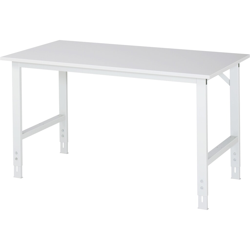 Číslo obrázka výrobku 1: Výškovo nastaviteľný pracovný stôl RAU série TOM, v × š × h 760 – 1 080 × 1 500 × 800 mm, pracovná doska s povrchom z melamínovej živice