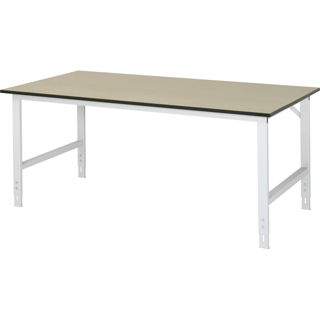 Výškovo nastaviteľný pracovný stôl RAU série TOM, v × š × h 760 – 1 080 × 2 000 × 1 000 mm, pracovná doska MDF Obrázok výrobku: Výškovo nastaviteľný pracovný stôl RAU série TOM, v × š × h 760 – 1 080 × 2 000 × 1 000 mm, pracovná doska MDF