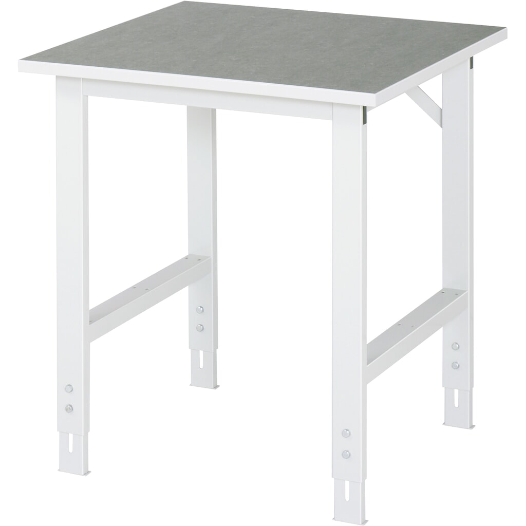 Výškovo nastaviteľný pracovný stôl RAU série TOM, v × š × h 760 – 1 080 × 750 × 800 mm, pracovná doska s linoleovým/univerzálnym povrchom Obrázok výrobku: Výškovo nastaviteľný pracovný stôl RAU série TOM, v × š × h 760 – 1 080 × 750 × 800 mm, pracovná doska s linoleovým/univerzálnym povrchom