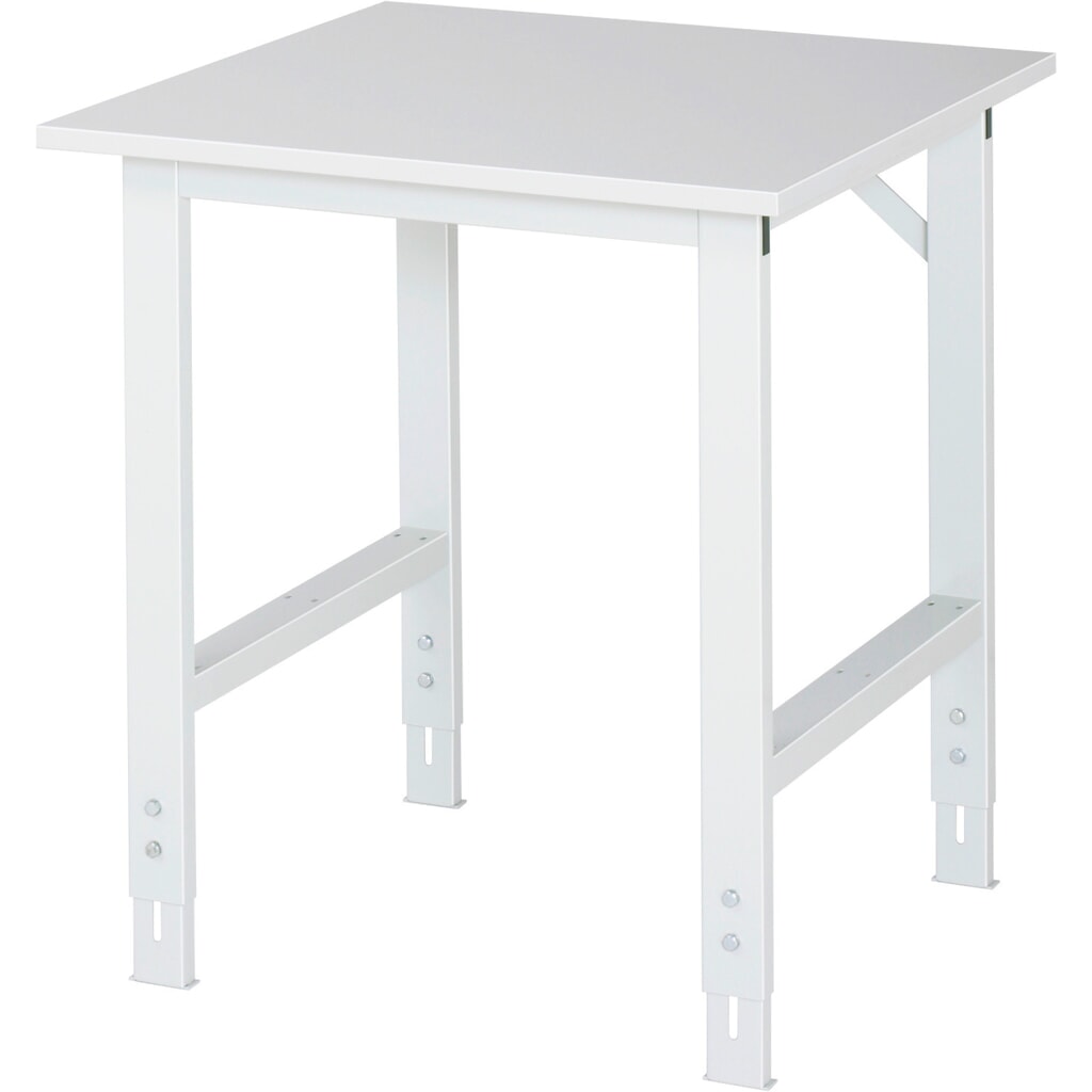 Číslo obrázka výrobku 1: Výškovo nastaviteľný pracovný stôl RAU série TOM, v × š × h 760 – 1 080 × 750 × 800 mm, pracovná doska s povrchom z melamínovej živice