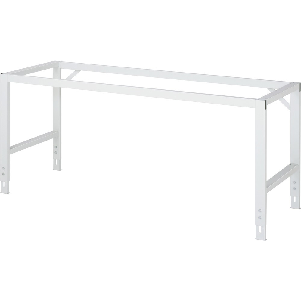 Číslo obrázka výrobku 2: Výškovo nastaviteľný, mobilný pracovný stôl RAU série TOM, v × š × h 760 – 1 080 × 2 500 × 1 000 mm, pracovná doska s melamínovým povrchom