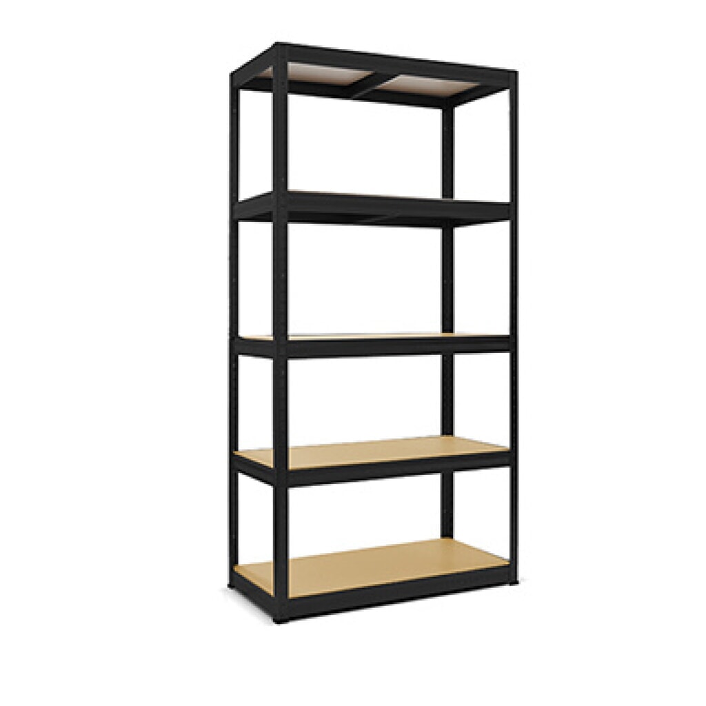 Vysokozaťažený regál HEMMDAL, typ XS, čierny – 180 × 75 × 35 cm – do 750 kg Obrázok výrobku: Vysokozaťažený regál HEMMDAL, typ XS, čierny – 180 × 75 × 35 cm – do 750 kg