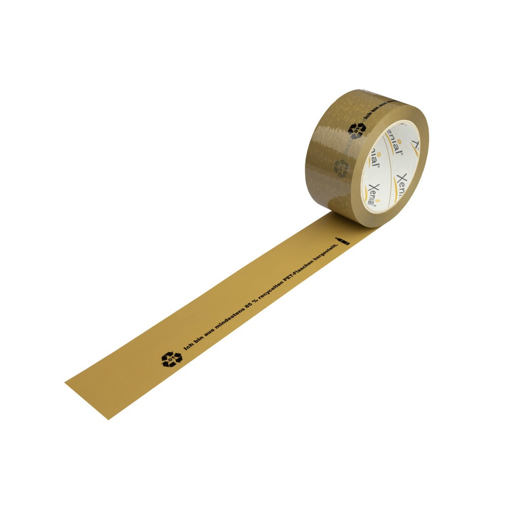 Číslo obrázka výrobku 1: Xenial® lepiaca páska z recyklovaných PET fliaš, 37 µ, š × d 50 mm × 100 b. m., hnedá, 36 ks/balenie