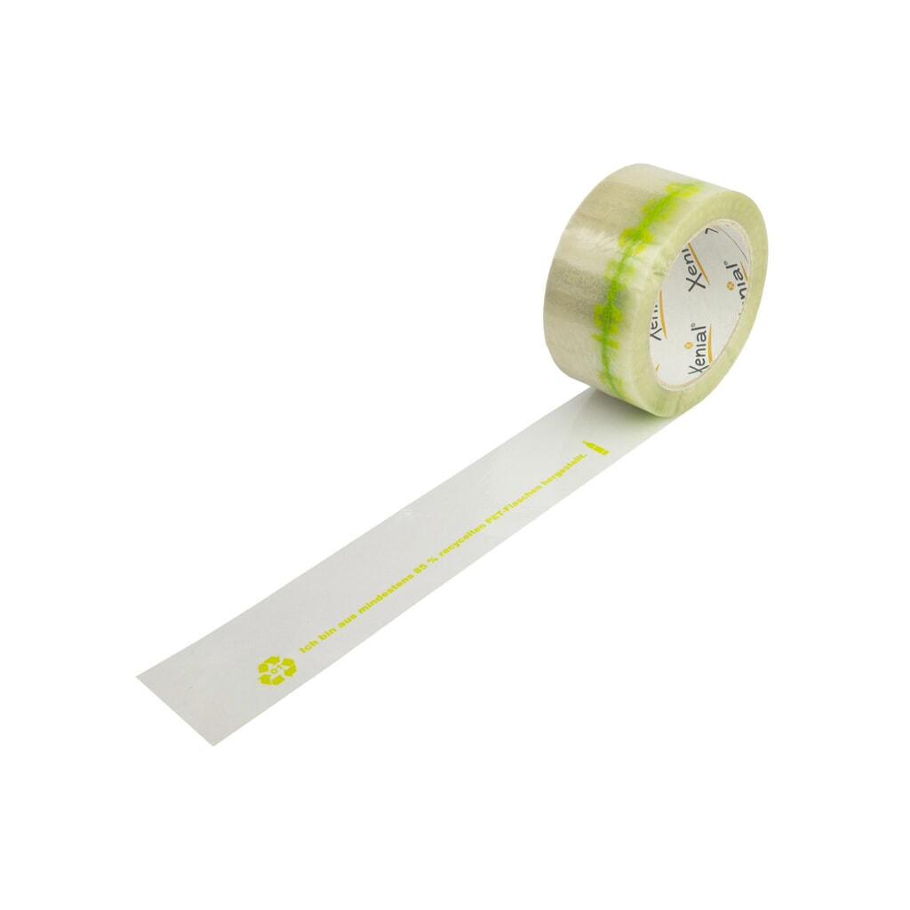 Obrázok výrobku: Xenial® lepiaca páska z recyklovaných PET fliaš, 37 µ, š × d 50 mm × 100 b. m., transparentná, 36 ks/balenie