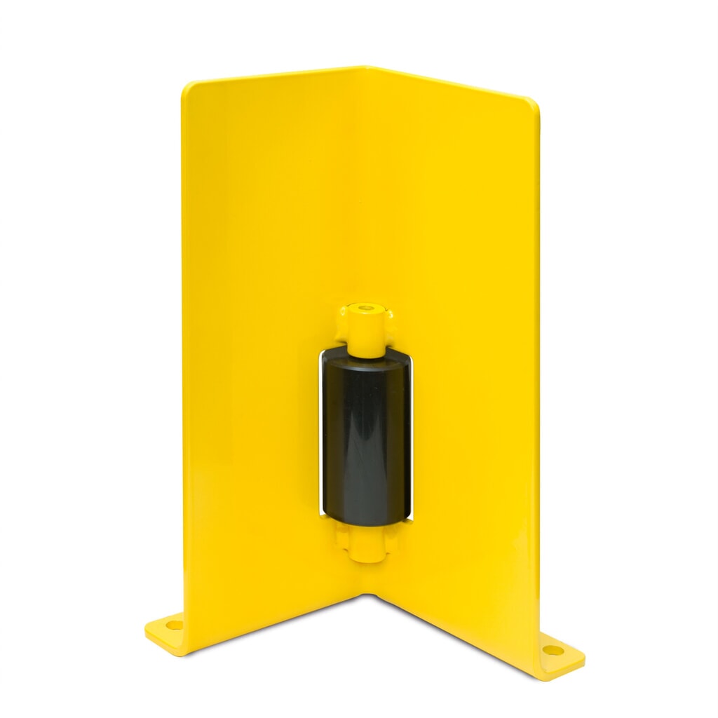 Číslo obrázka výrobku 3: Ochrana proti nárazu s vodiacim valčekom, uhlový profil, v × š × h 400 × 160 × 160 mm
