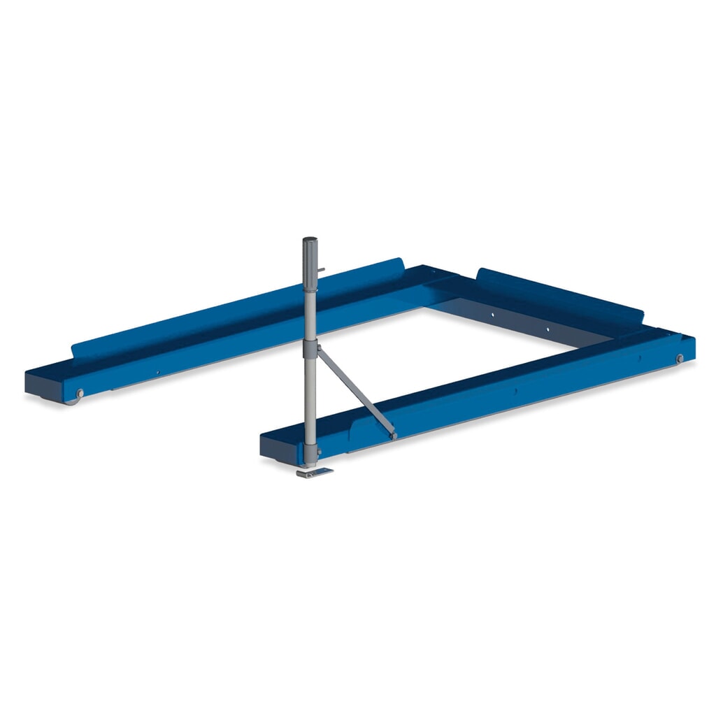 Zariadenie na výsuv paliet, podlahový model š x h 875 x 1 200 mm, nosnosť 800 kg Obrázok výrobku: Zariadenie na výsuv paliet, podlahový model š x h 875 x 1 200 mm, nosnosť 800 kg