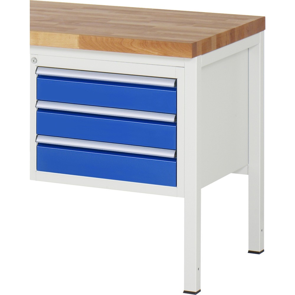 Číslo obrázka výrobku 1: Zásuvková skriňa RAU série 7000, podstavný kontajner, v × š × h 440 × 580 × 650 mm, 3 zásuv. 3 × 120 mm