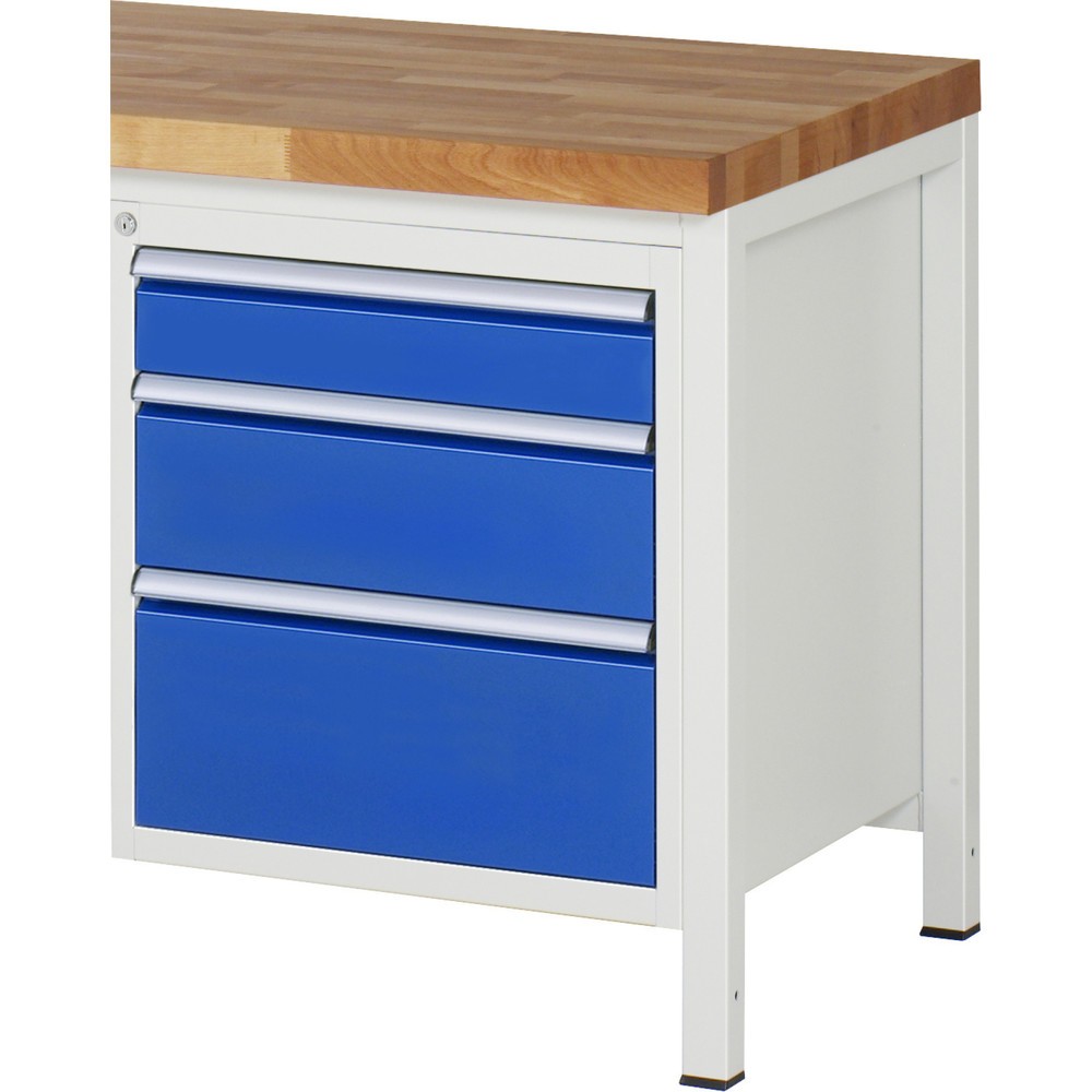 Číslo obrázka výrobku 1: Zásuvková skriňa RAU série 7000, podstavný kontajner, v × š × h 620 × 580 × 650 mm, 3 zásuv., 1 × 120, 1 × 180, 1 × 240 mm