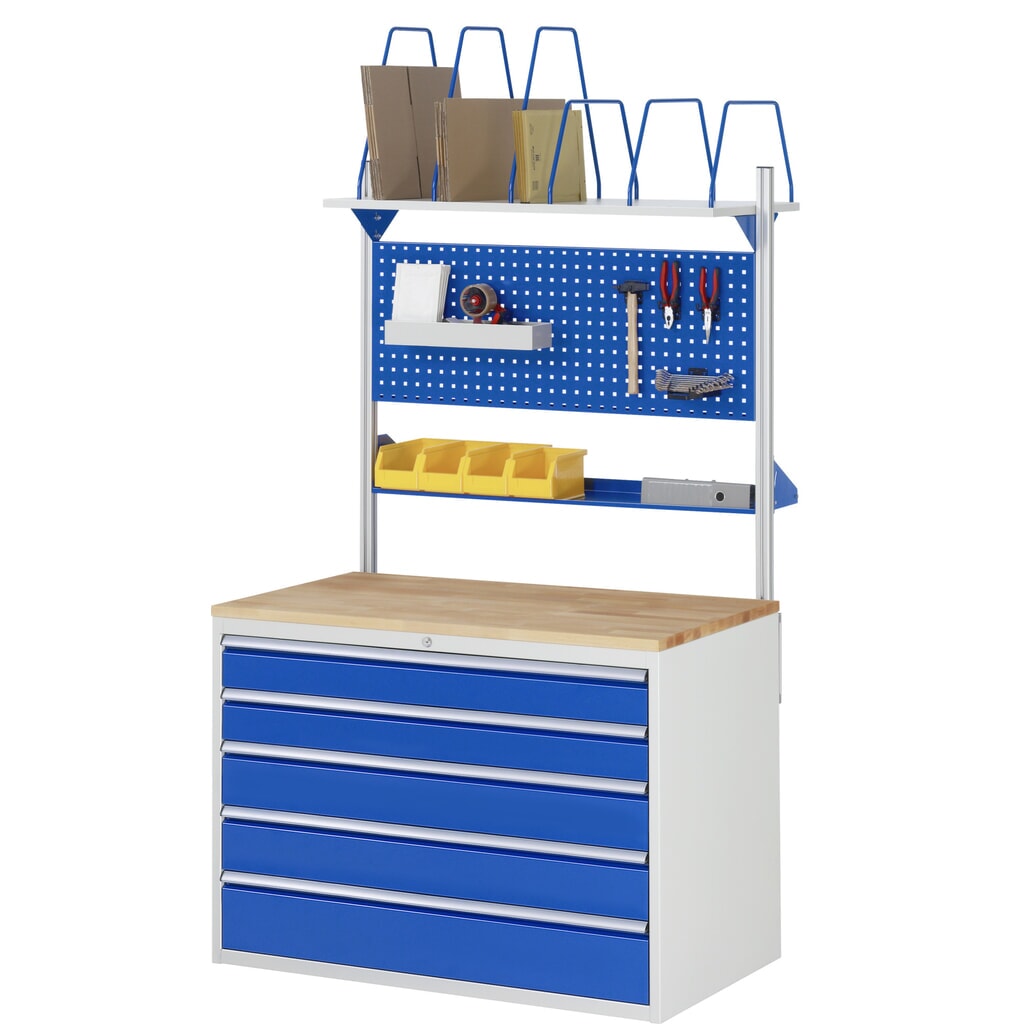 Zásuvková skriňa RAU série 7000, v × š × h 825 × 1 145 × 650 mm, 7 zásuv. 4 × 90, 3 × 120 mm, kovová pracovná doska Číslo obrázka výrobku 4: Zásuvková skriňa RAU série 7000, v × š × h 825 × 1 145 × 650 mm, 7 zásuv. 4 × 90, 3 × 120 mm, kovová pracovná doska
