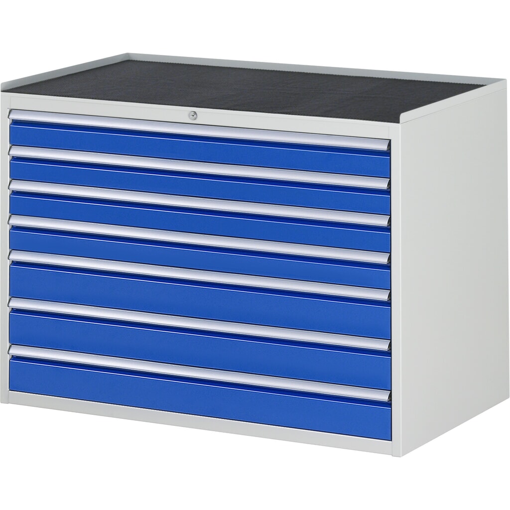 Zásuvková skriňa RAU série 7000, v × š × h 825 × 1 145 × 650 mm, 7 zásuv. 4 × 90, 3 × 120 mm, kovová pracovná doska Číslo obrázka výrobku 1: Zásuvková skriňa RAU série 7000, v × š × h 825 × 1 145 × 650 mm, 7 zásuv. 4 × 90, 3 × 120 mm, kovová pracovná doska