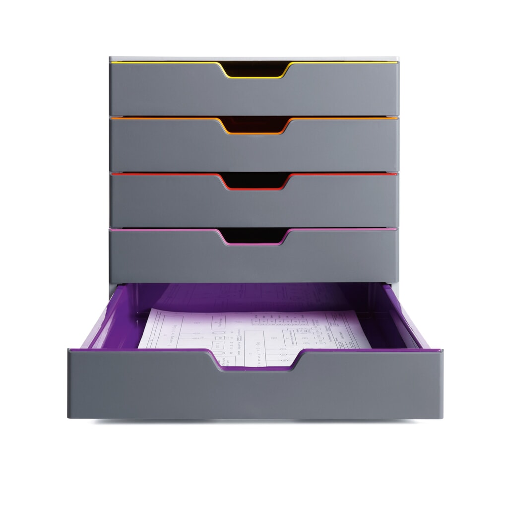 Zásuvkový box DURABLE Varicolor, 5 zásuviek Číslo obrázka výrobku 1: Zásuvkový box DURABLE Varicolor, 5 zásuviek
