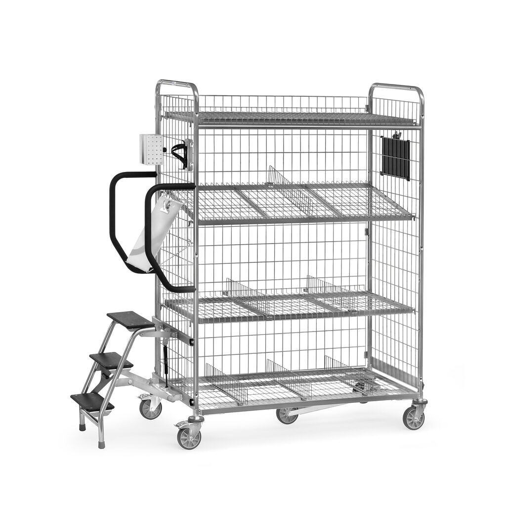 Číslo obrázka výrobku 3: Vychystávací vozík fetra®, v × š × h 1 225 × 590 × 891 mm, nosnosť 200 kg