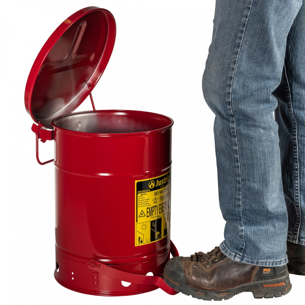 Číslo obrázka výrobku 2: Justrite Workbench Storage Container Foot Pedál, červená, 20 Liter