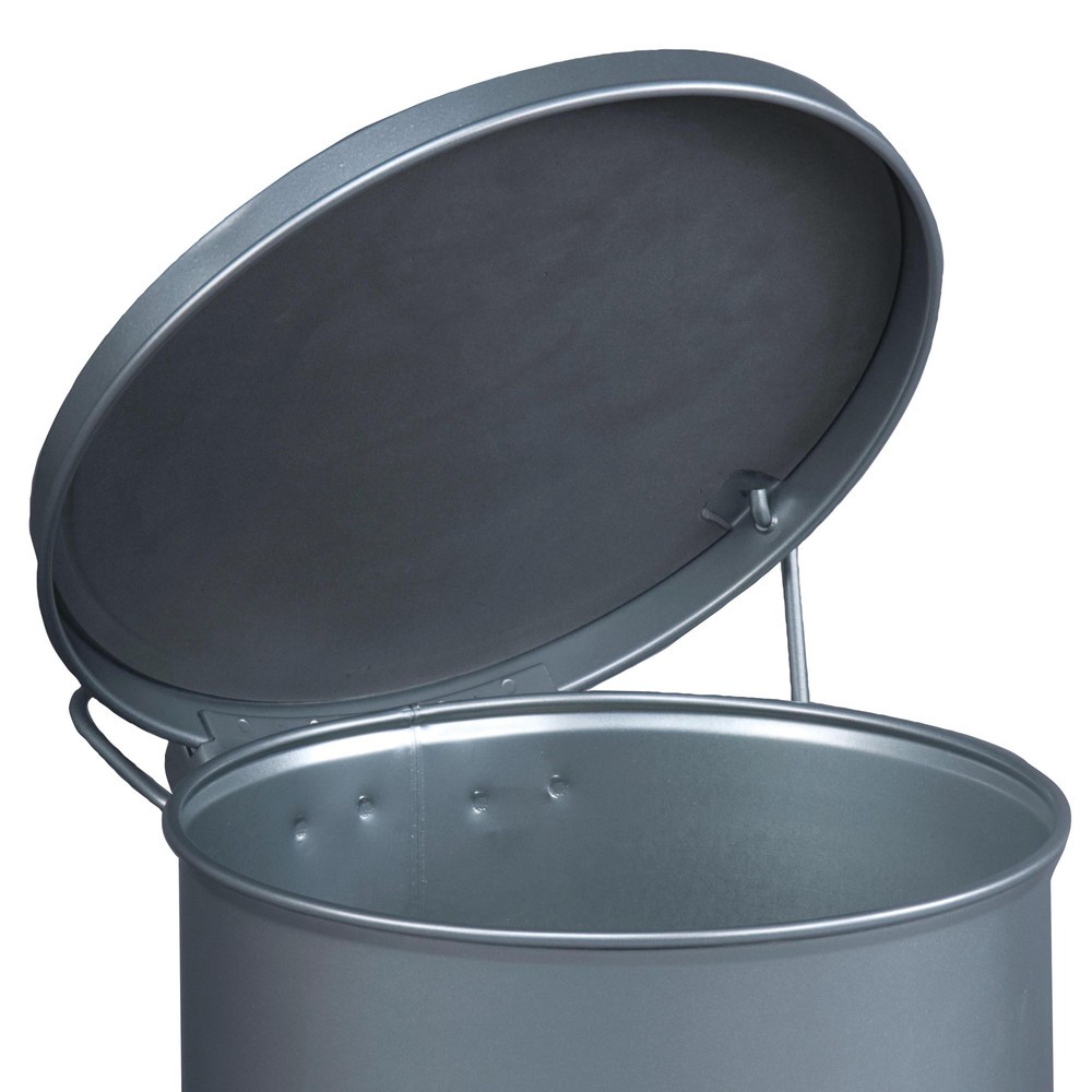 Číslo obrázka výrobku 3: Justrite Workbench Collection Container SoundGuard™, Pedál na nohy, strieborný, 20 litrov