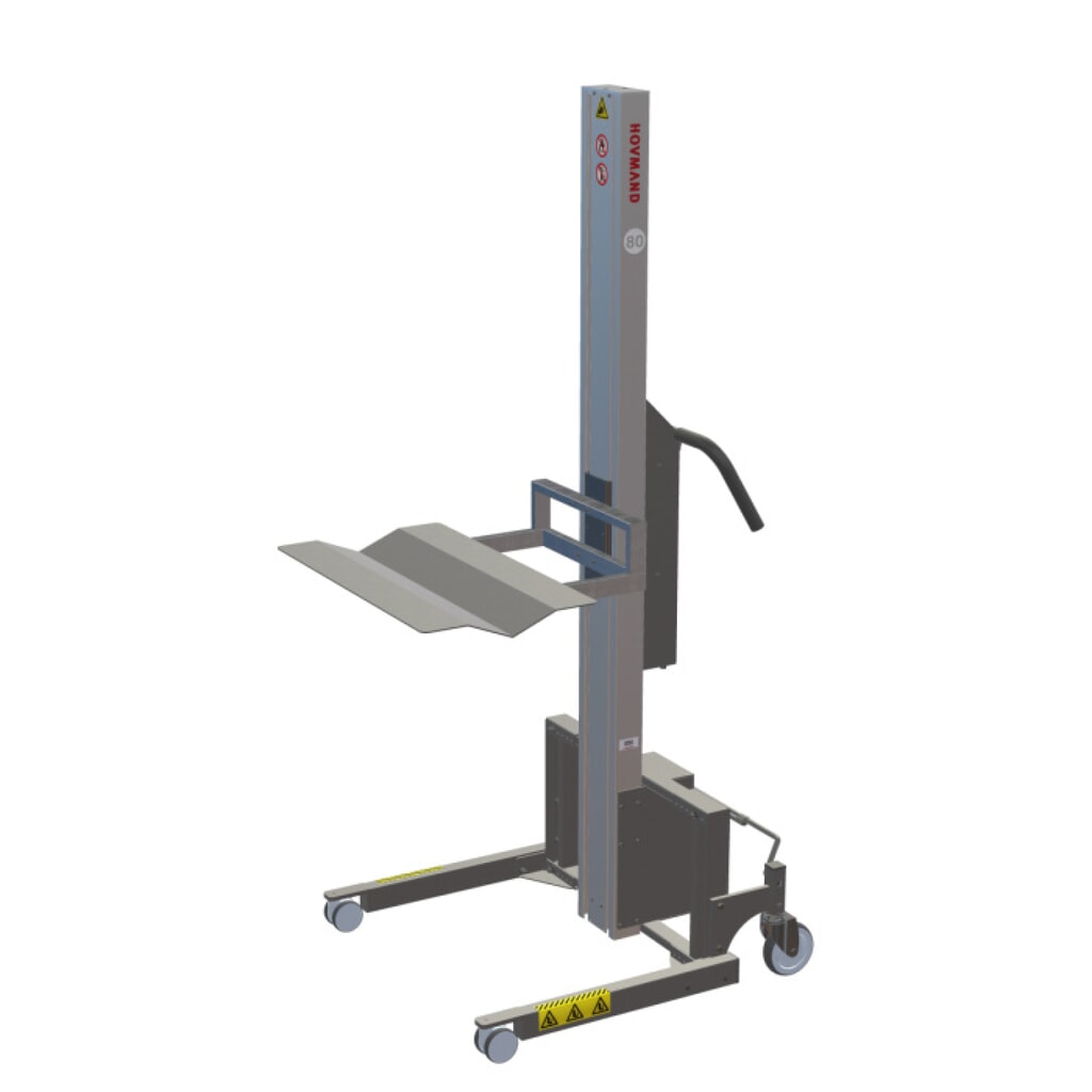 Číslo obrázka výrobku 1: Zdvíhač HOVMAND s plošinou Wave pre kotúče do 50 kg, výška zdvihu 1 242 mm, nosnosť 80 kg
