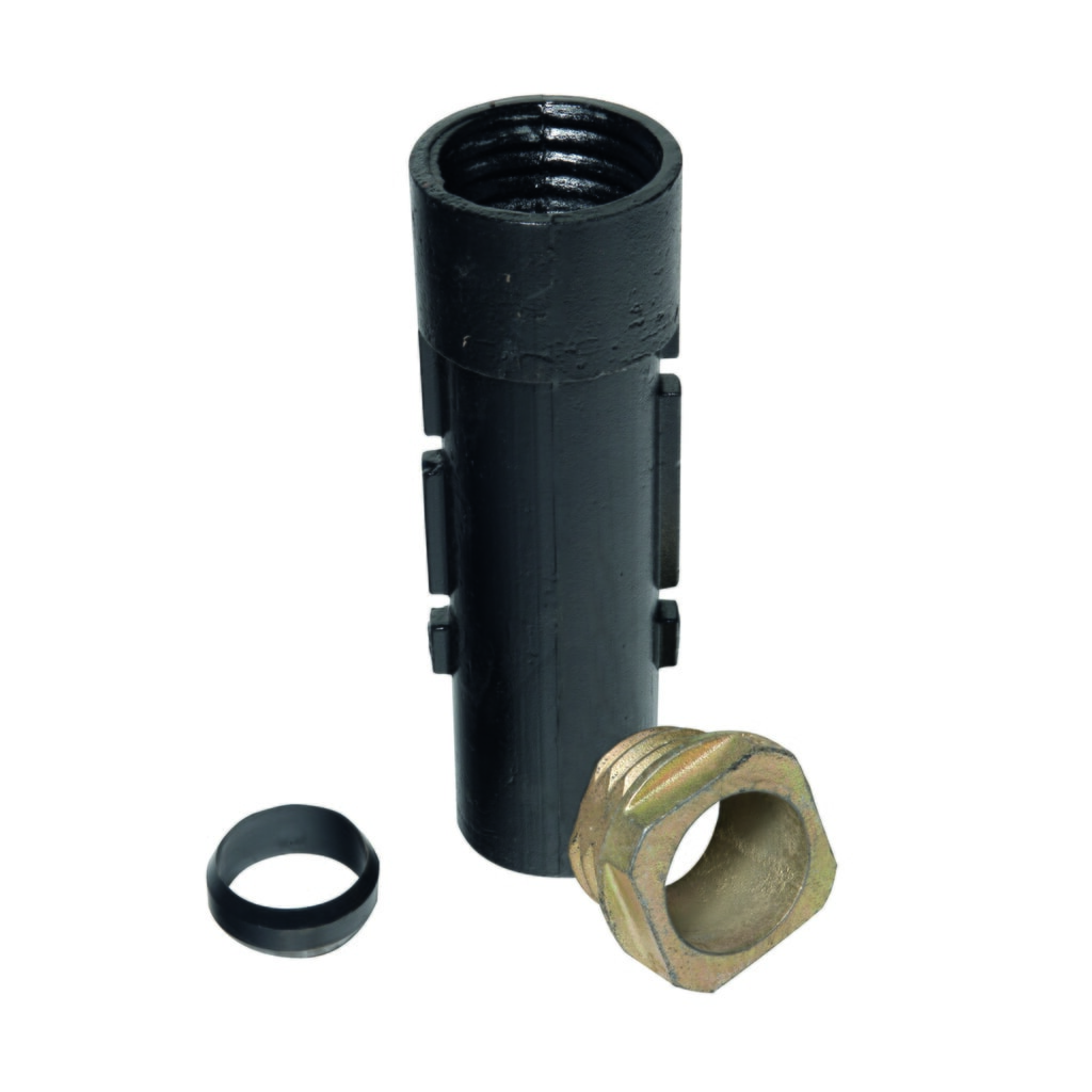 Obrázok výrobku: Zemná objímka s upínacím a závitovým krúžkom, priemer 60 mm, dĺžka 300 mm