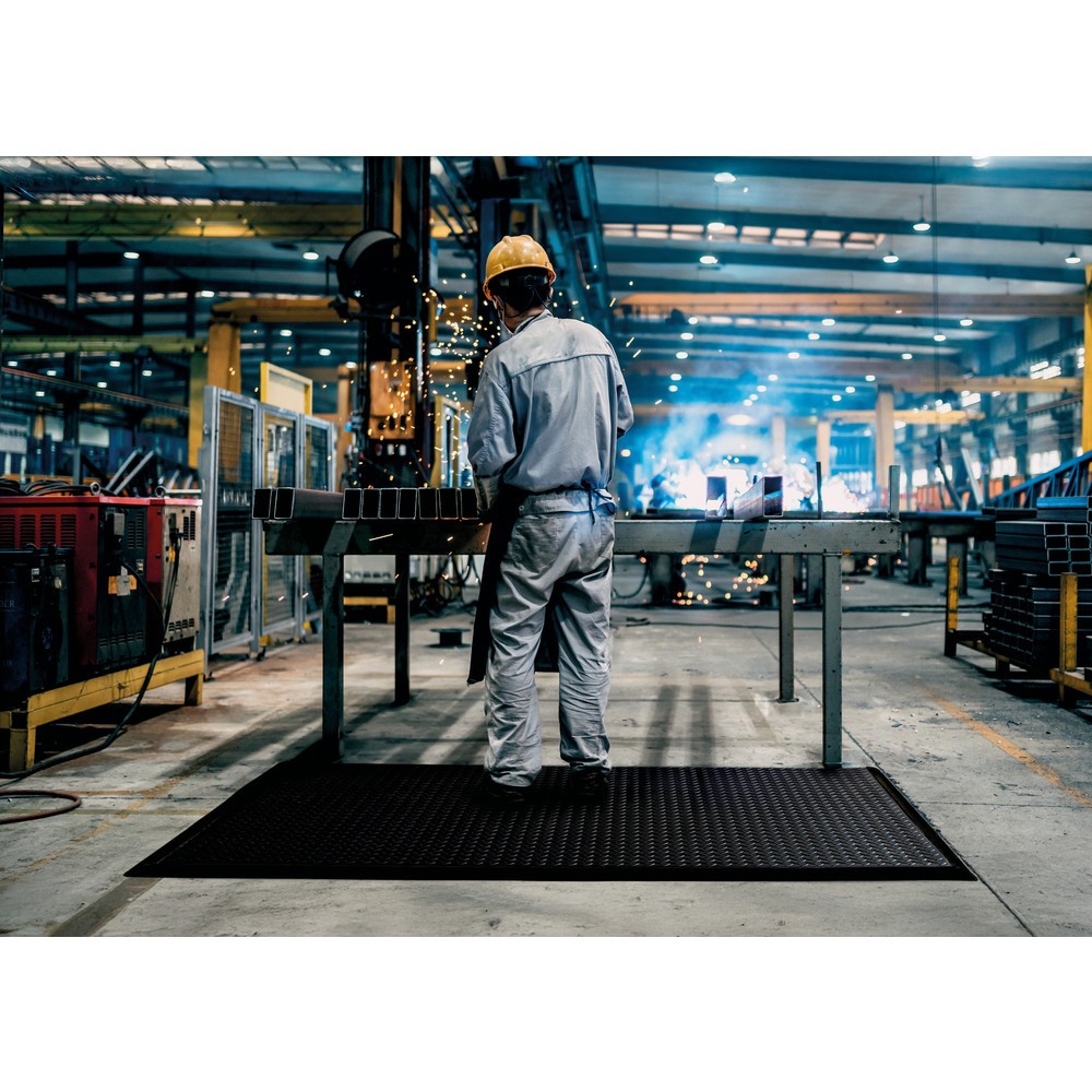 Číslo obrázka výrobku 4: Zváracia rohož NoTrax Diamond Flex™ Nitrile, š × h 970 × 1 630 mm, čierna